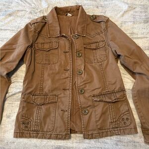 Aeropostale Tan Utility Jacket for Women